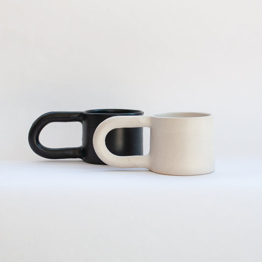 Hand Built Short Ceramic Mug