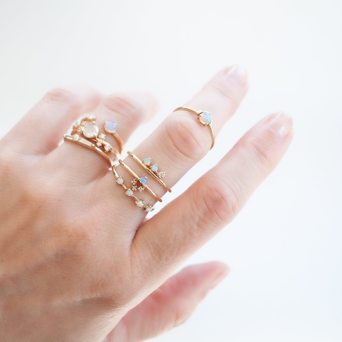 Four Step Opal Ring