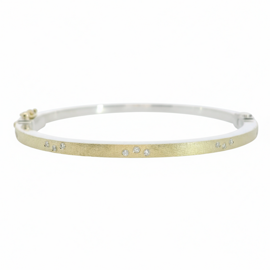 Maru White Diamond Bangle