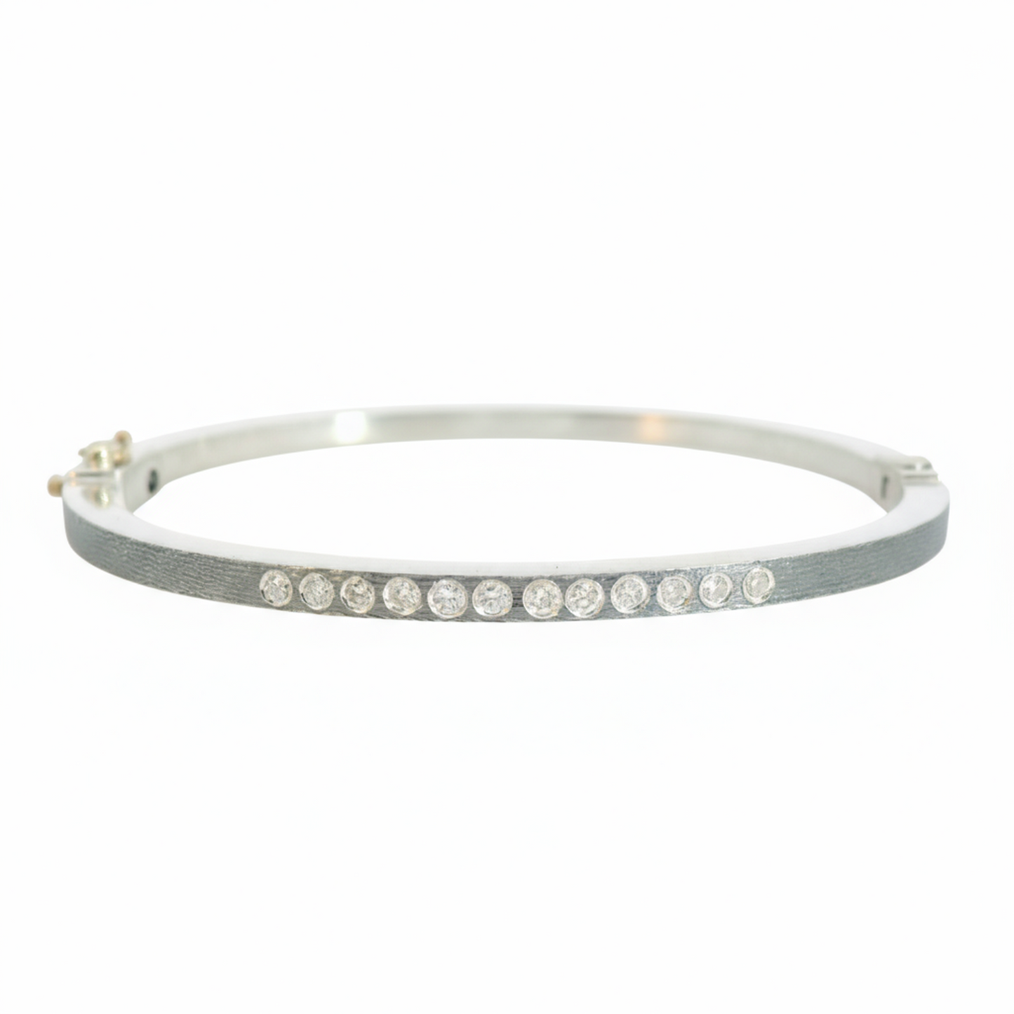 Laura 2.5mm White Diamond Bangle