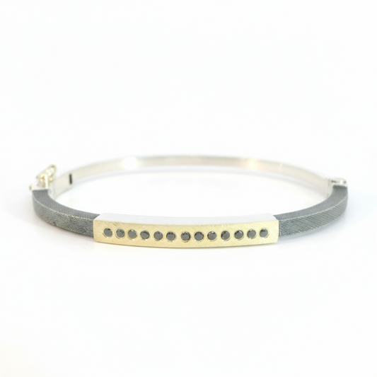 Diana Black Diamond ID Bangle