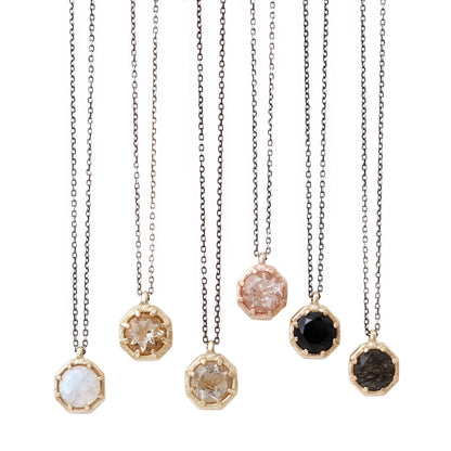 Champagne Quartz Octagon Necklace