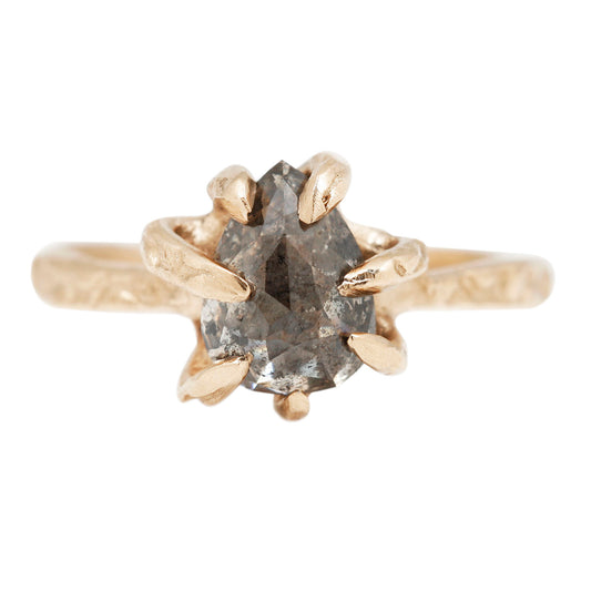 Rustic Diamond Stingray Claw Ring