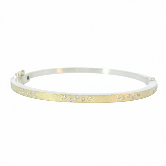 Colette White Diamond Bangle