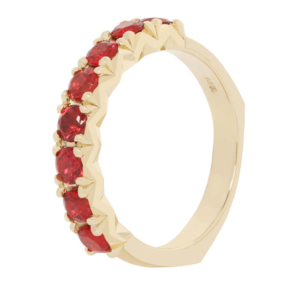 Poinsettia Half Eternity Band