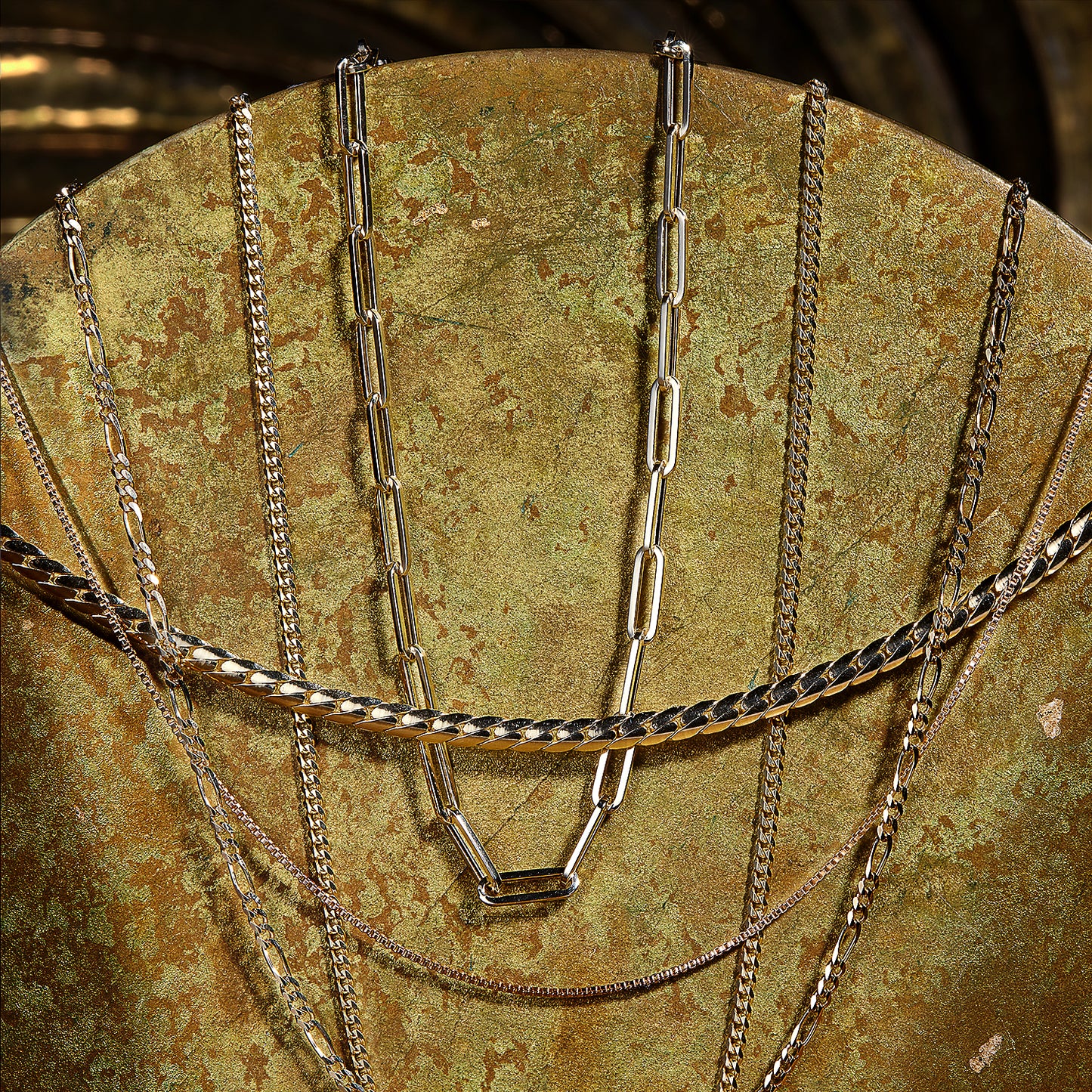 Golden Horizon Paperclip Necklace