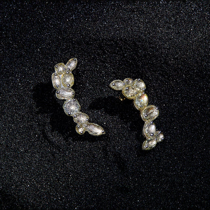 Everest Diamond Arc Earrings
