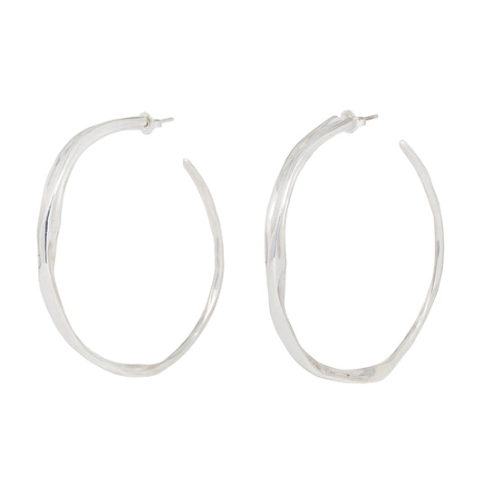 Silver Small Sinew Hoops