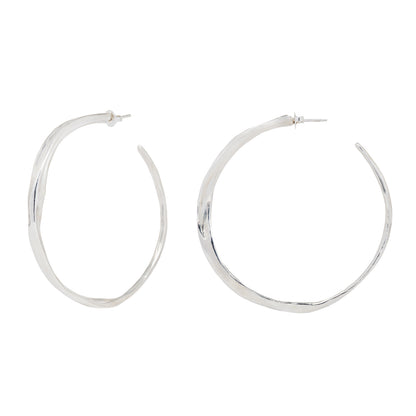 Silver Small Sinew Hoops