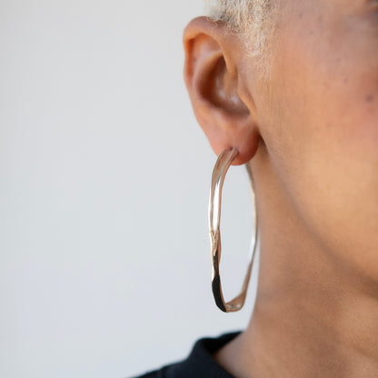 Silver Small Sinew Hoops