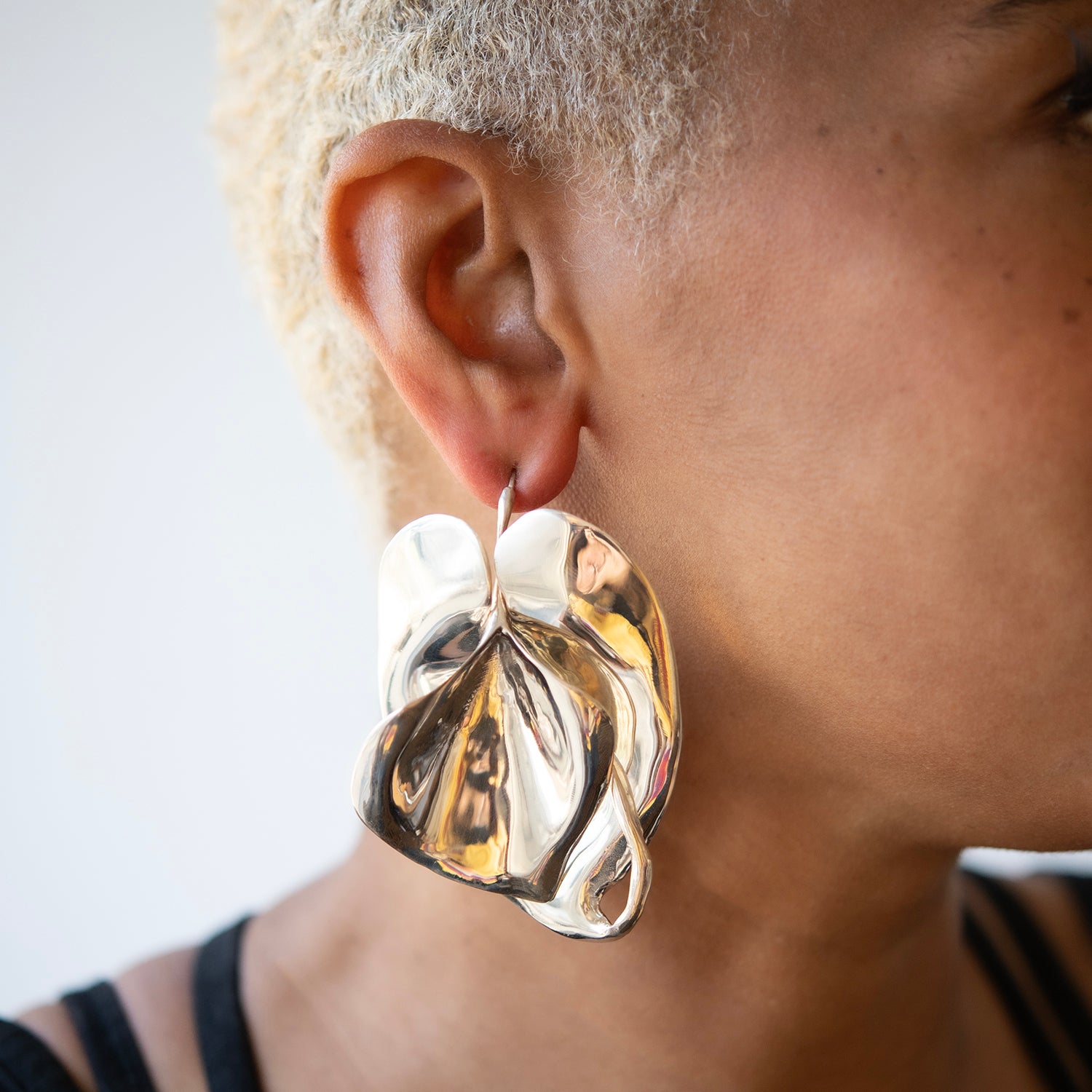 Silver Flower District Earrings