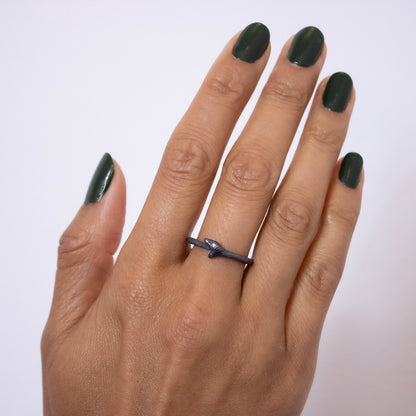 Silver Ouroboros Snake Ring