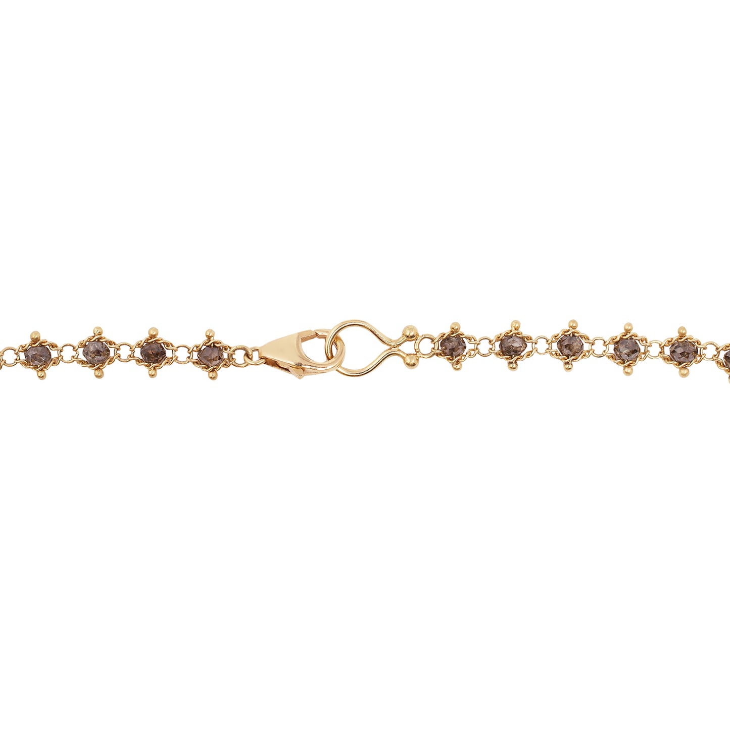 Champagne Diamond Textile Bracelet
