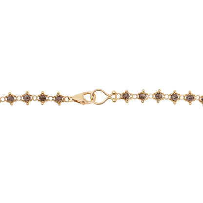 Champagne Diamond Textile Bracelet