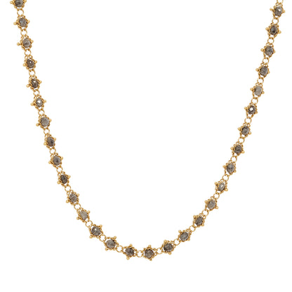 Gray Diamond Woven Necklace