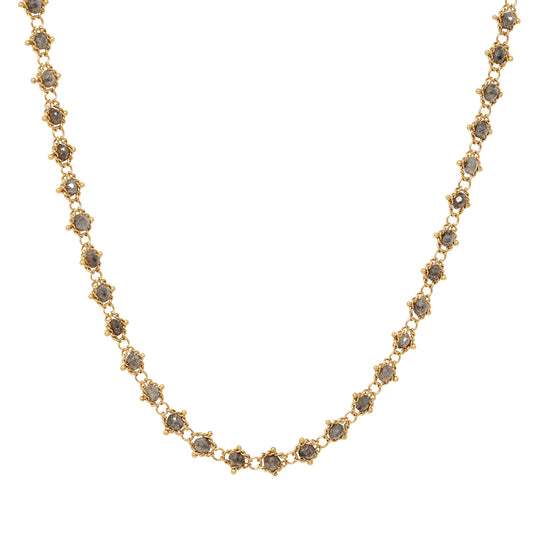 Gray Diamond Woven Necklace