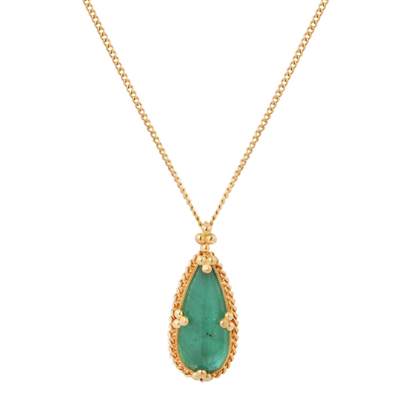 Emerald Teardrop Necklace