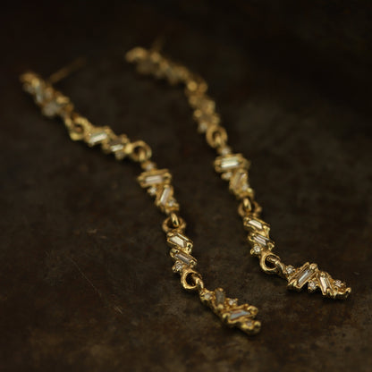 Armach Mixed Diamond Drop Earrings III