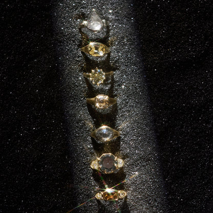 Yellow Diamond Oval Signet Ring