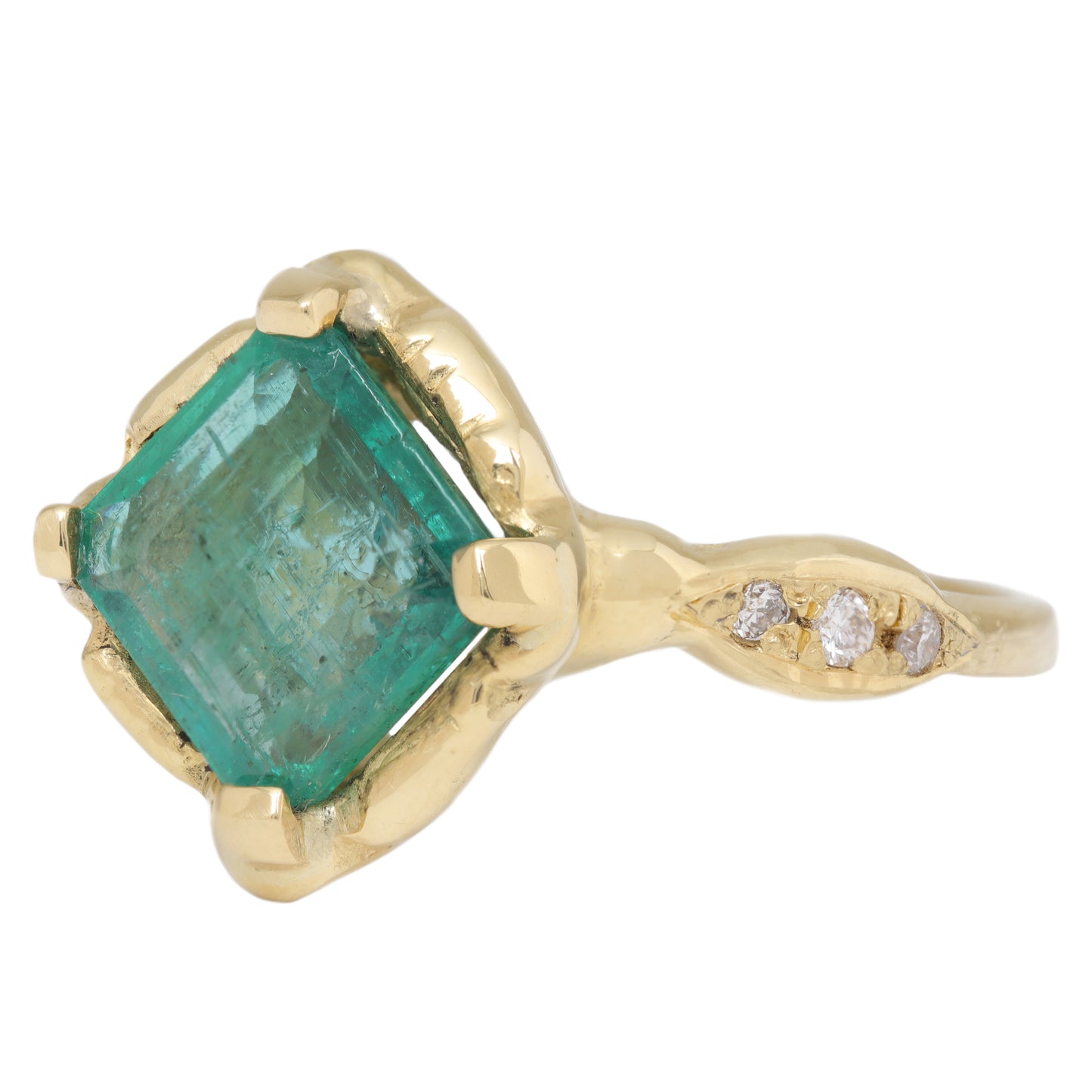 Enchanted Emerald Shield Ring