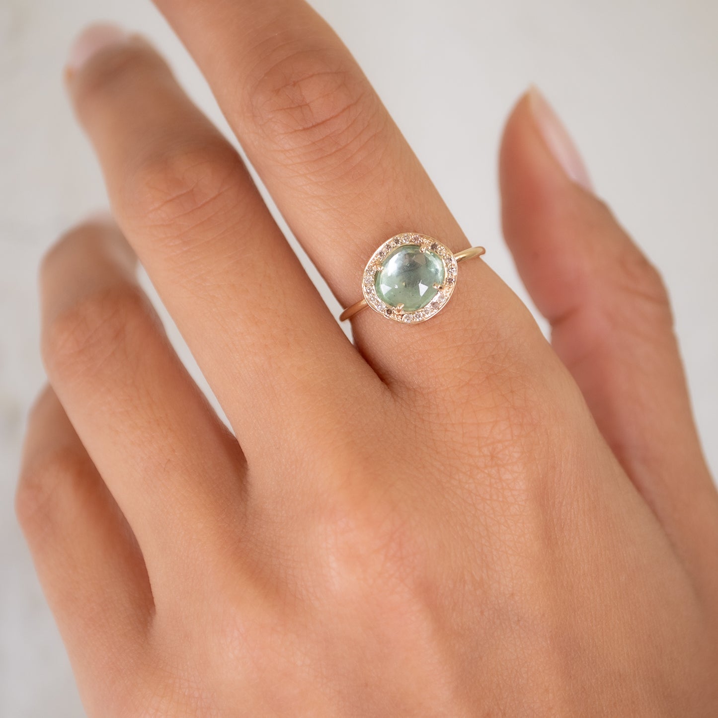 Seafoam Tourmaline Stella Ring