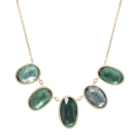 Large Multi Green Tourmaline Necklace