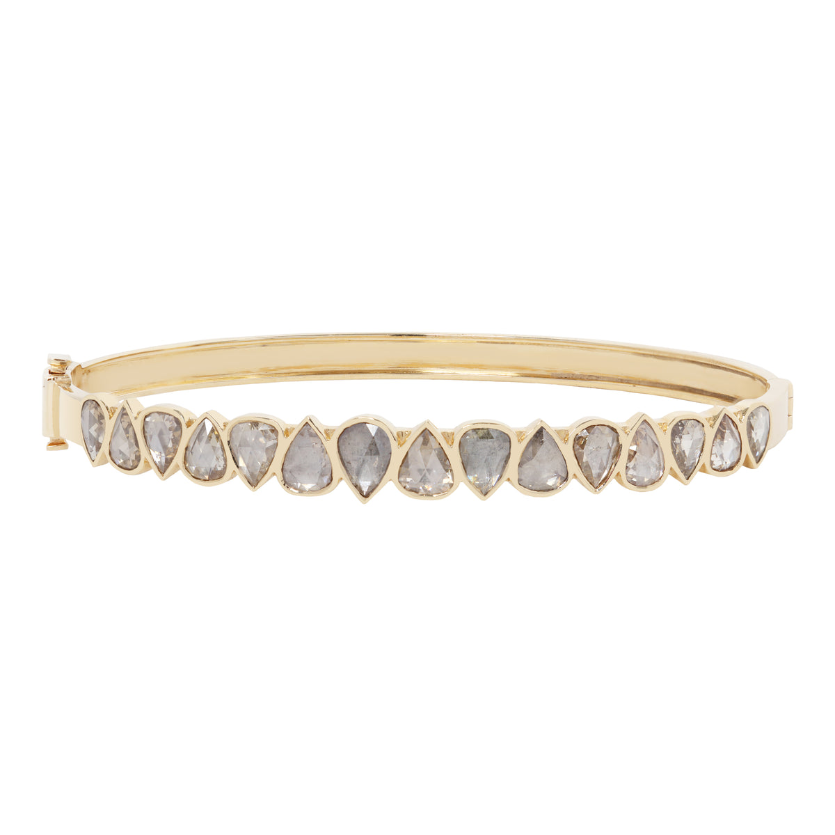 Multi Diamond Irregular Bangle