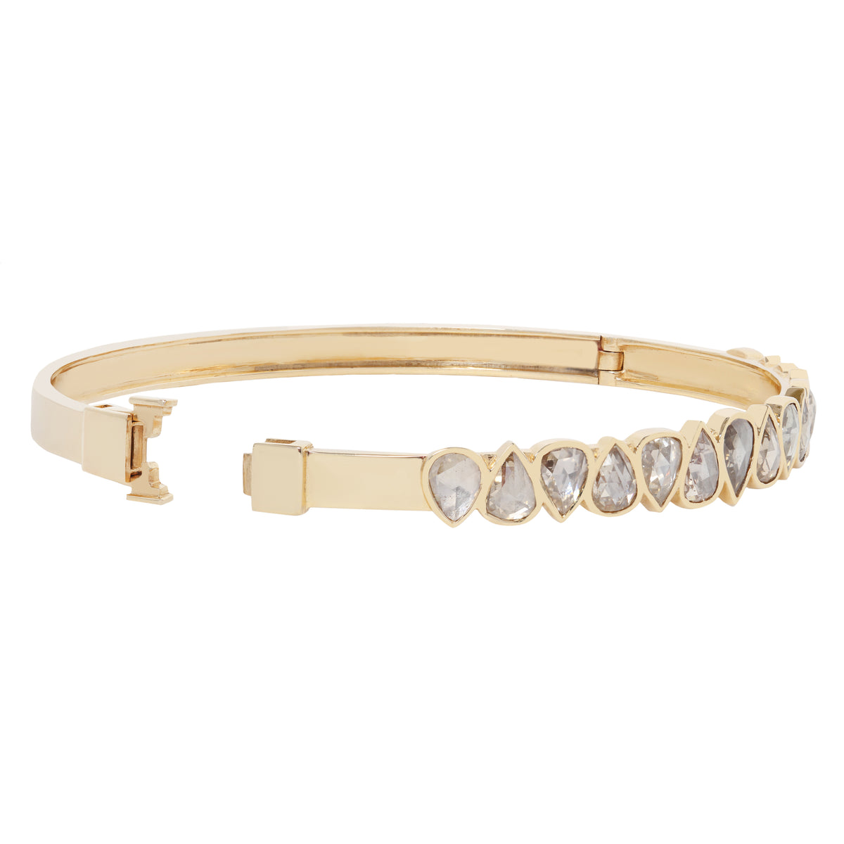 Multi Diamond Irregular Bangle