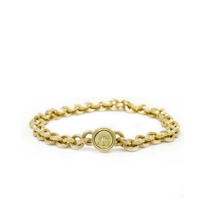 Fluted Wire Moon Chain Bracelet