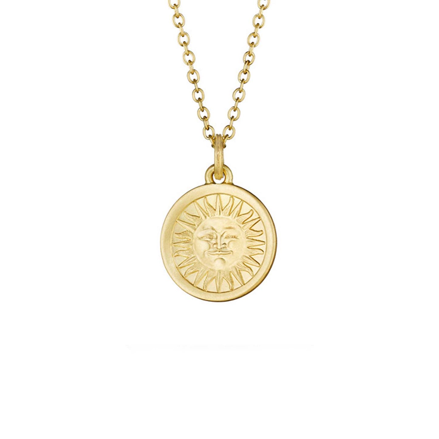 Medium Moonface Pendant with Diamonds