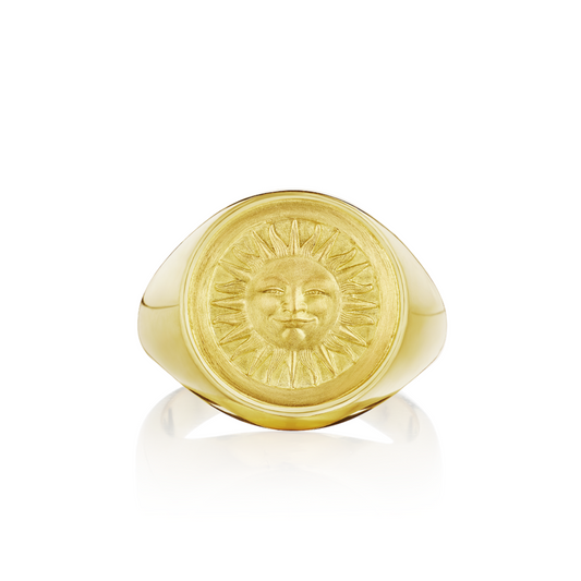 Sunface Signet Ring