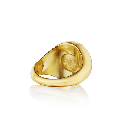 Sunface Signet Ring