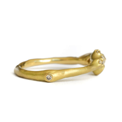 Geo Pear Diamond Cluster Ring