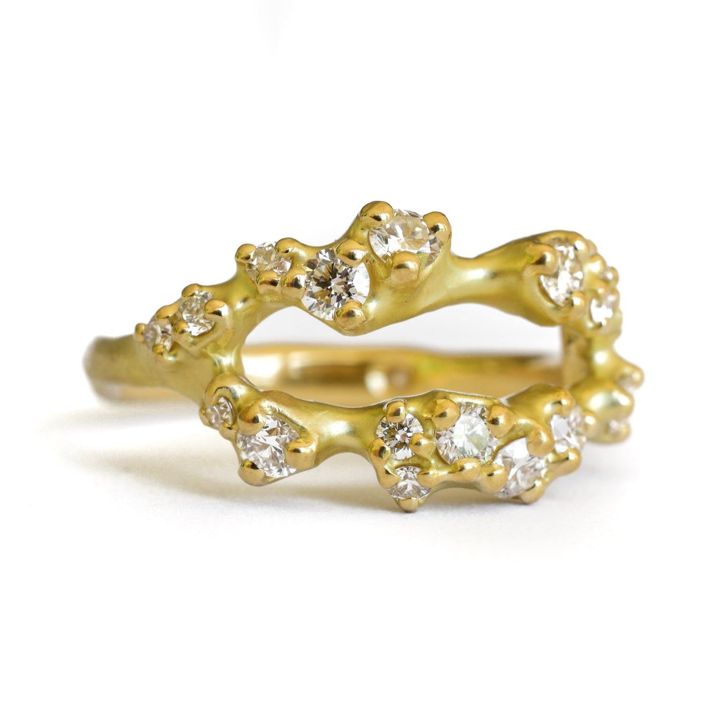 Tideworn Diamond Double Ring