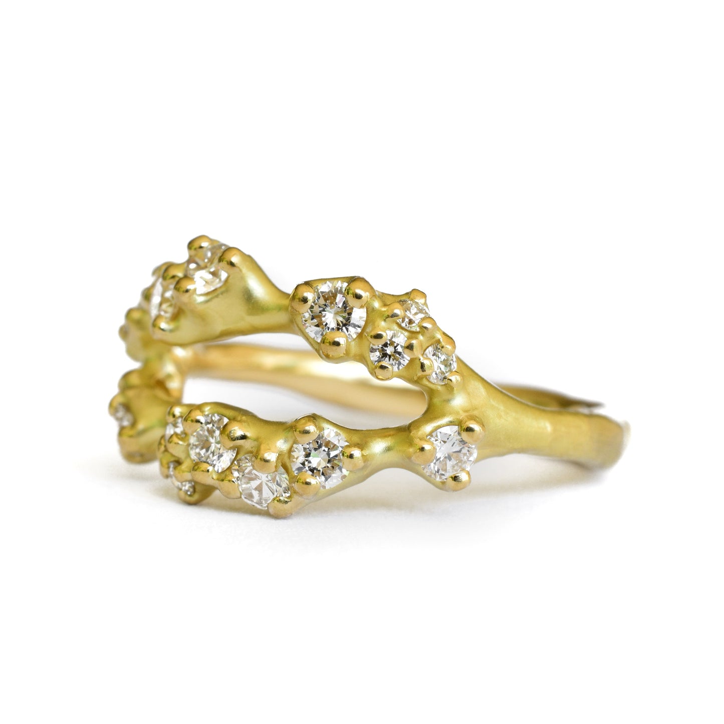 Tideworn Diamond Double Ring
