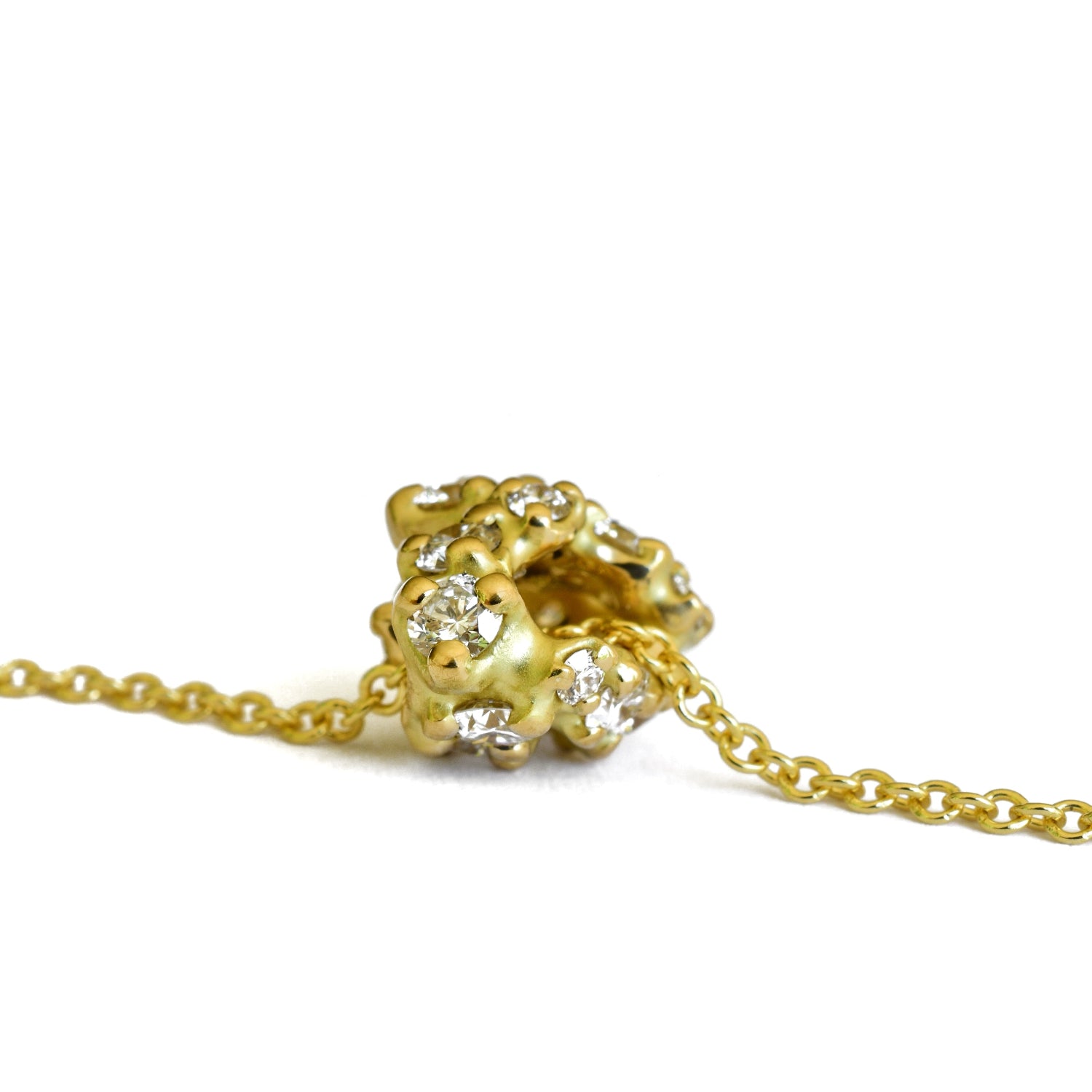 Amorphous Tideworn Diamond Cluster Bead