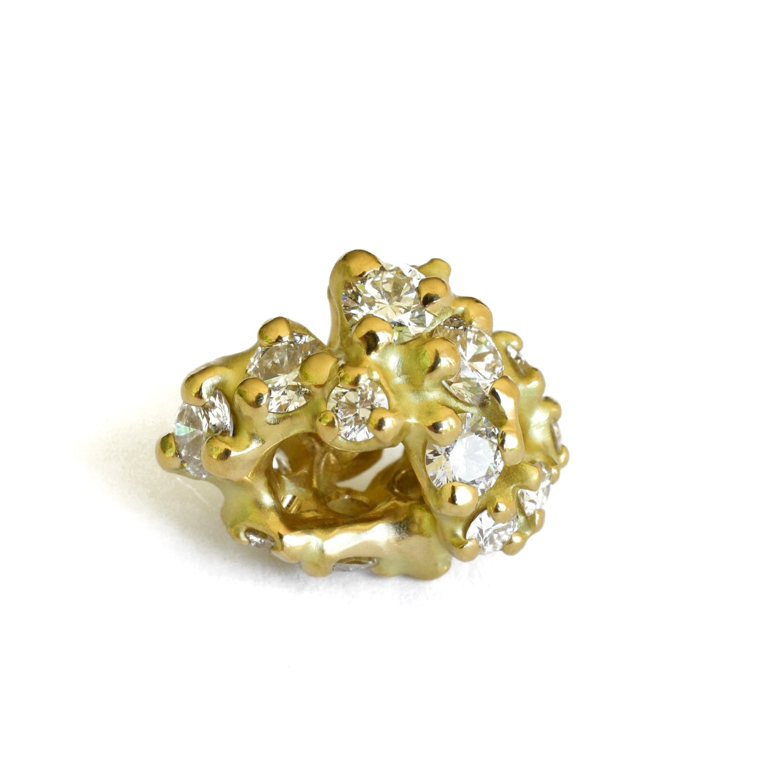 Amorphous Tideworn Diamond Cluster Bead