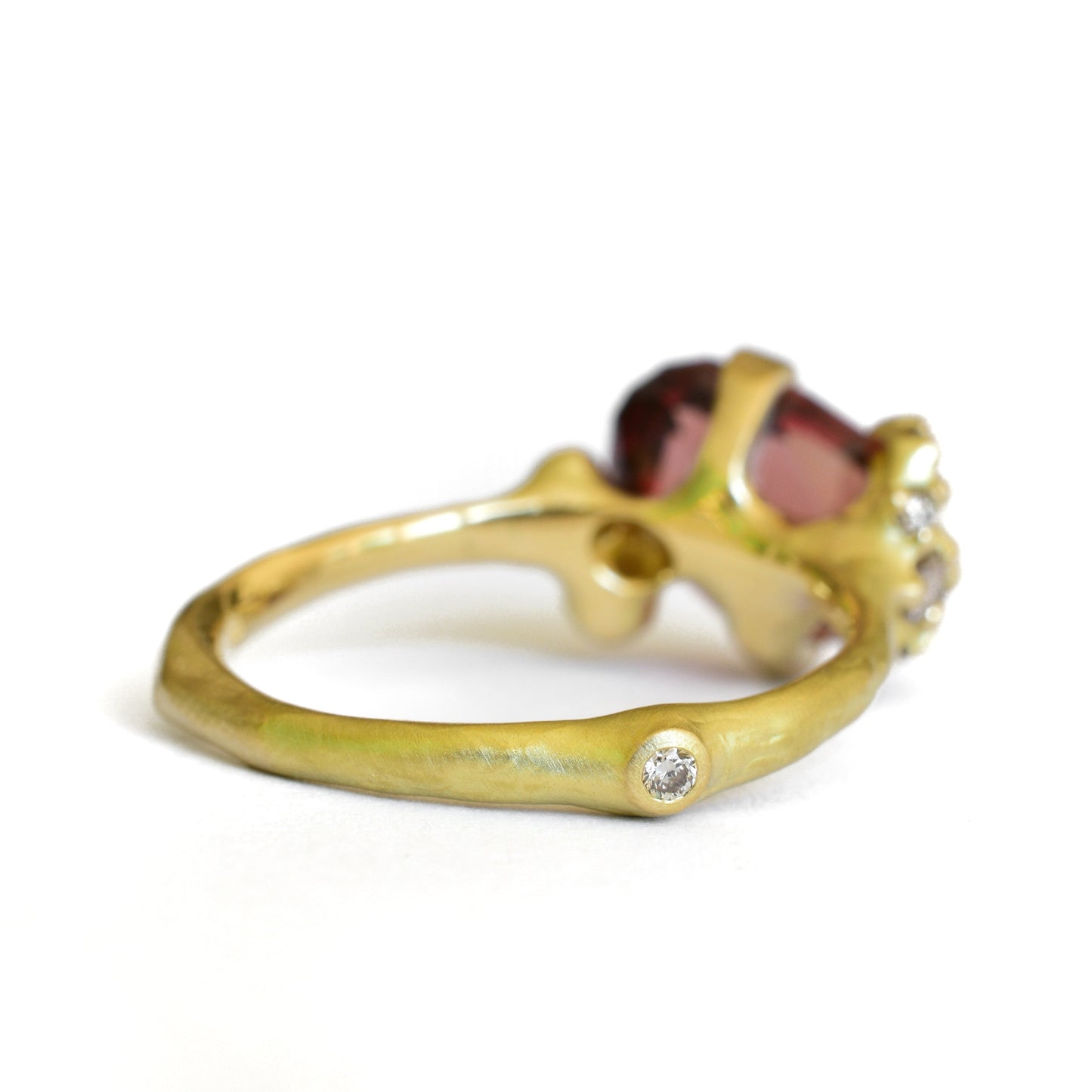 Amorphous Garnet Cluster Tideworn Ring