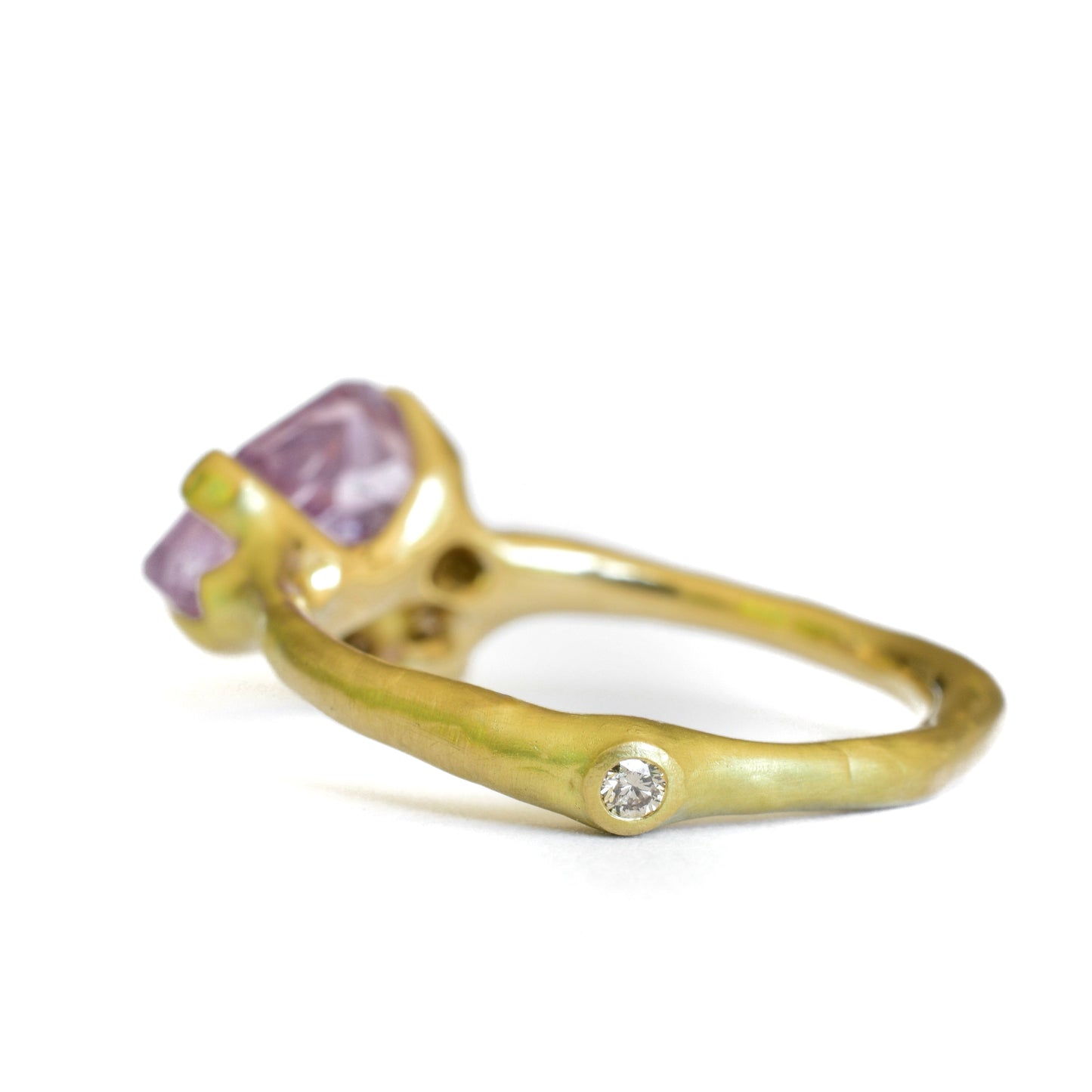 Soft Purple Sapphire Rough Luxe Cluster Ring