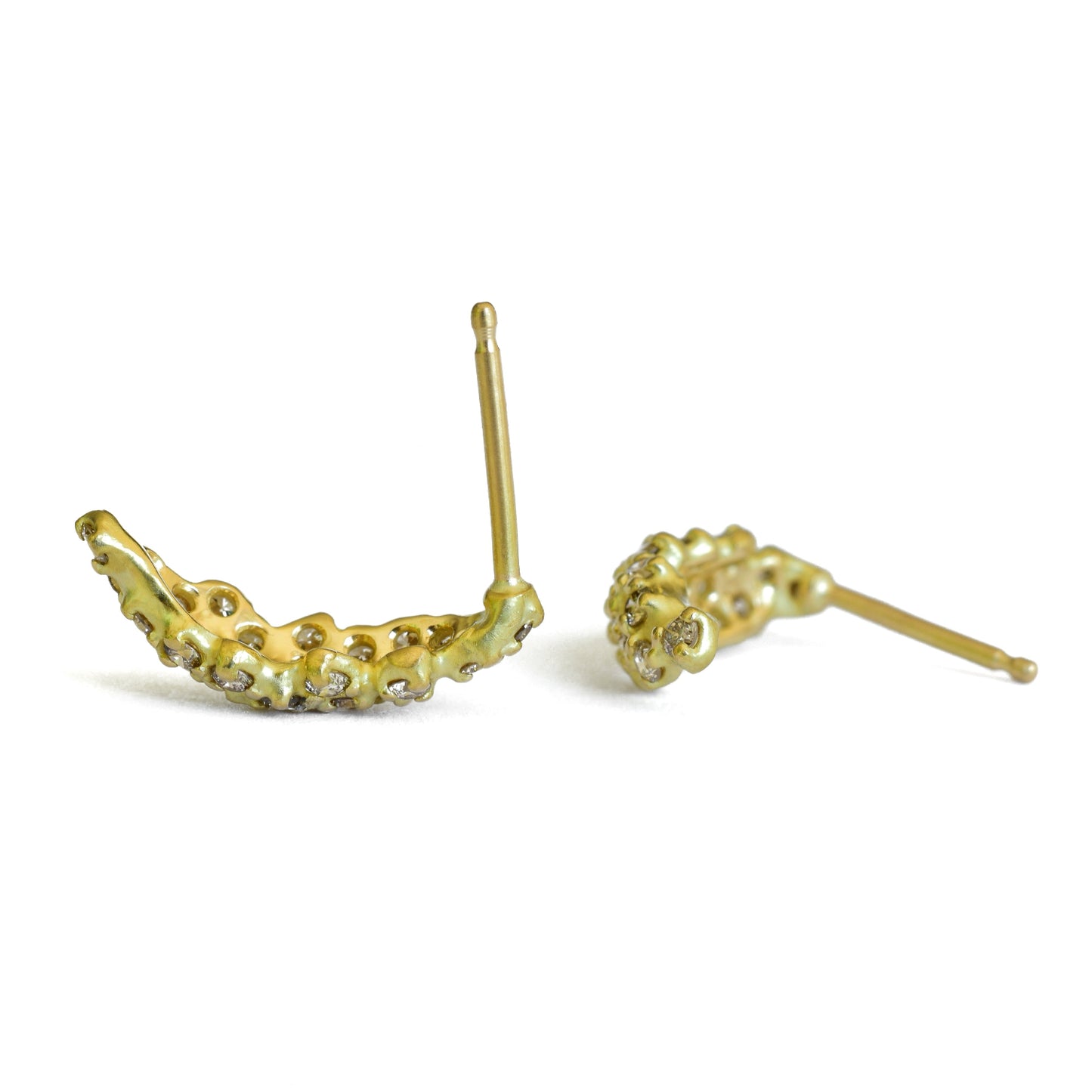 Champagne Diamond Tideworn Demi Hoops