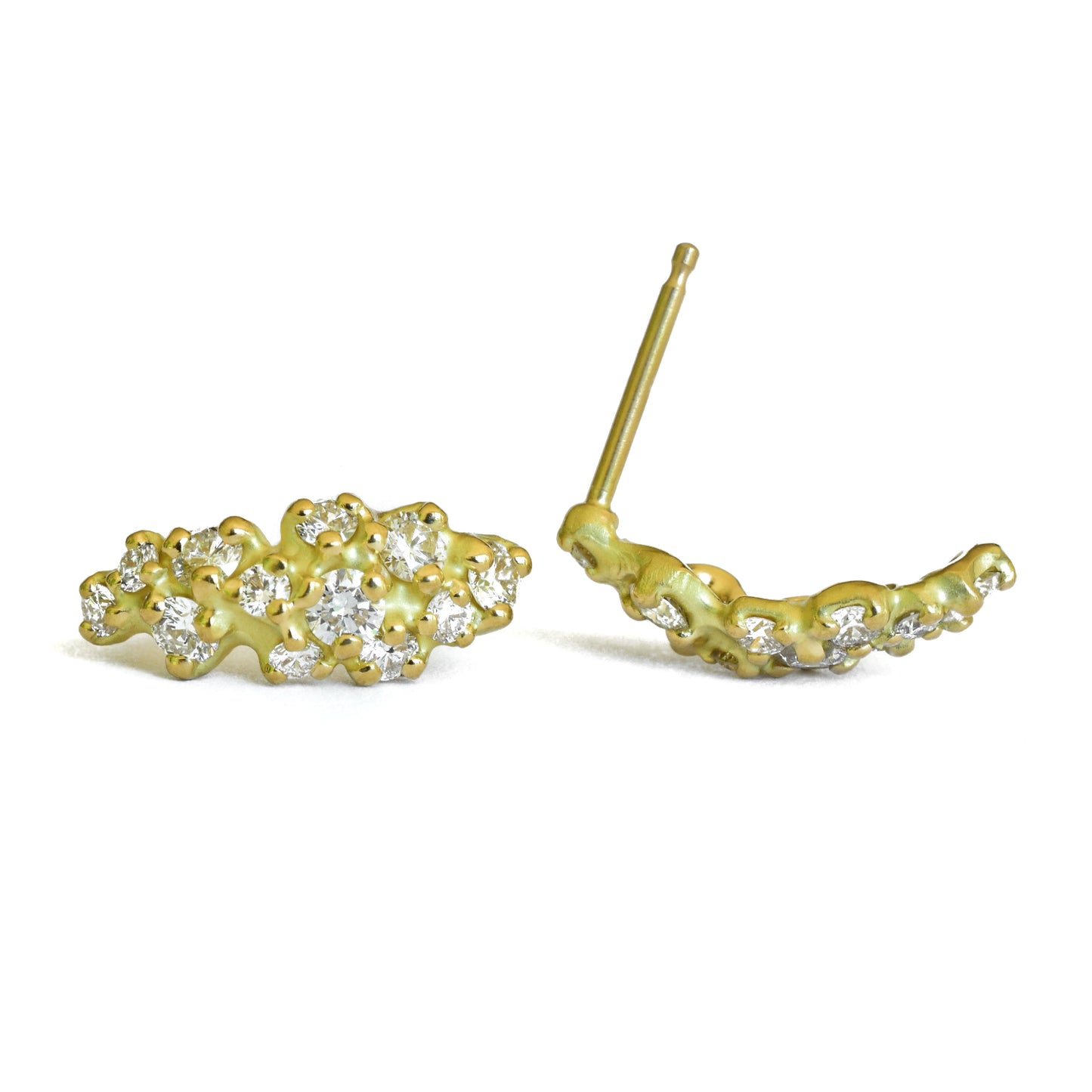 White Diamond Tideworn Demi Hoops