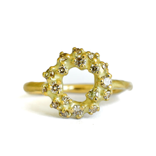 Tideworn Diamond Reef Ring