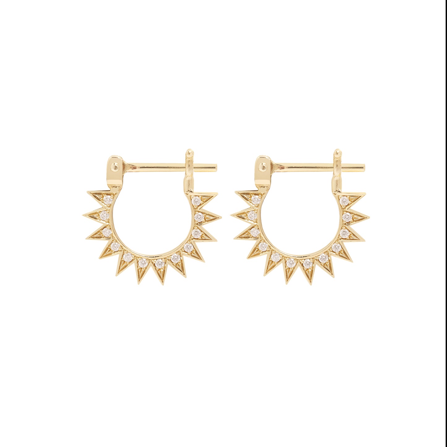 Pavé Diamond Baby Spur Hoops