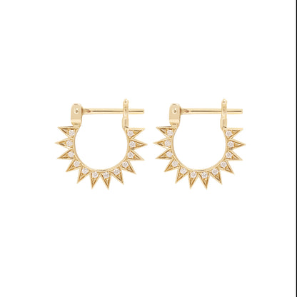 Pavé Diamond Baby Spur Hoops