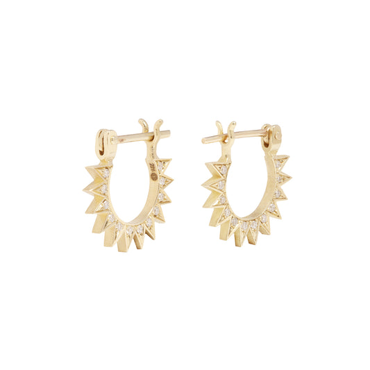 Pavé Diamond Baby Spur Hoops