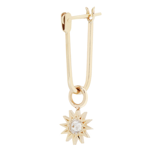Inverted Diamond Spur Single Hoop