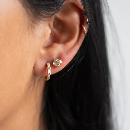 X Legacy Mixed Diamond Small Scatter Hoops