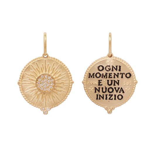 Diamond Sun Charm