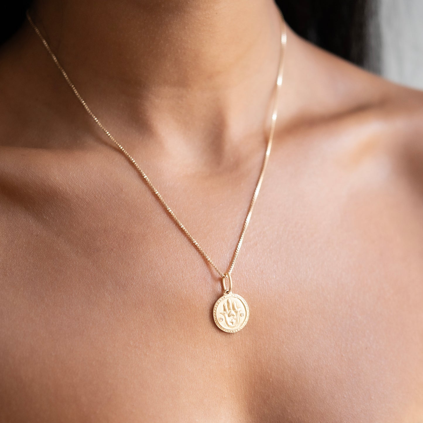 Evil Eye & Hamsa Gold Charm