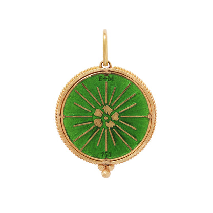 Gold Foil Sun & Diamond Charm